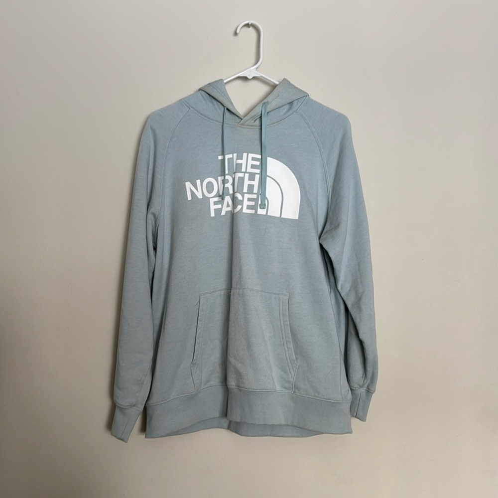 North face muted pine logo hoodie